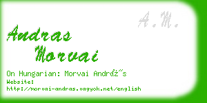 andras morvai business card